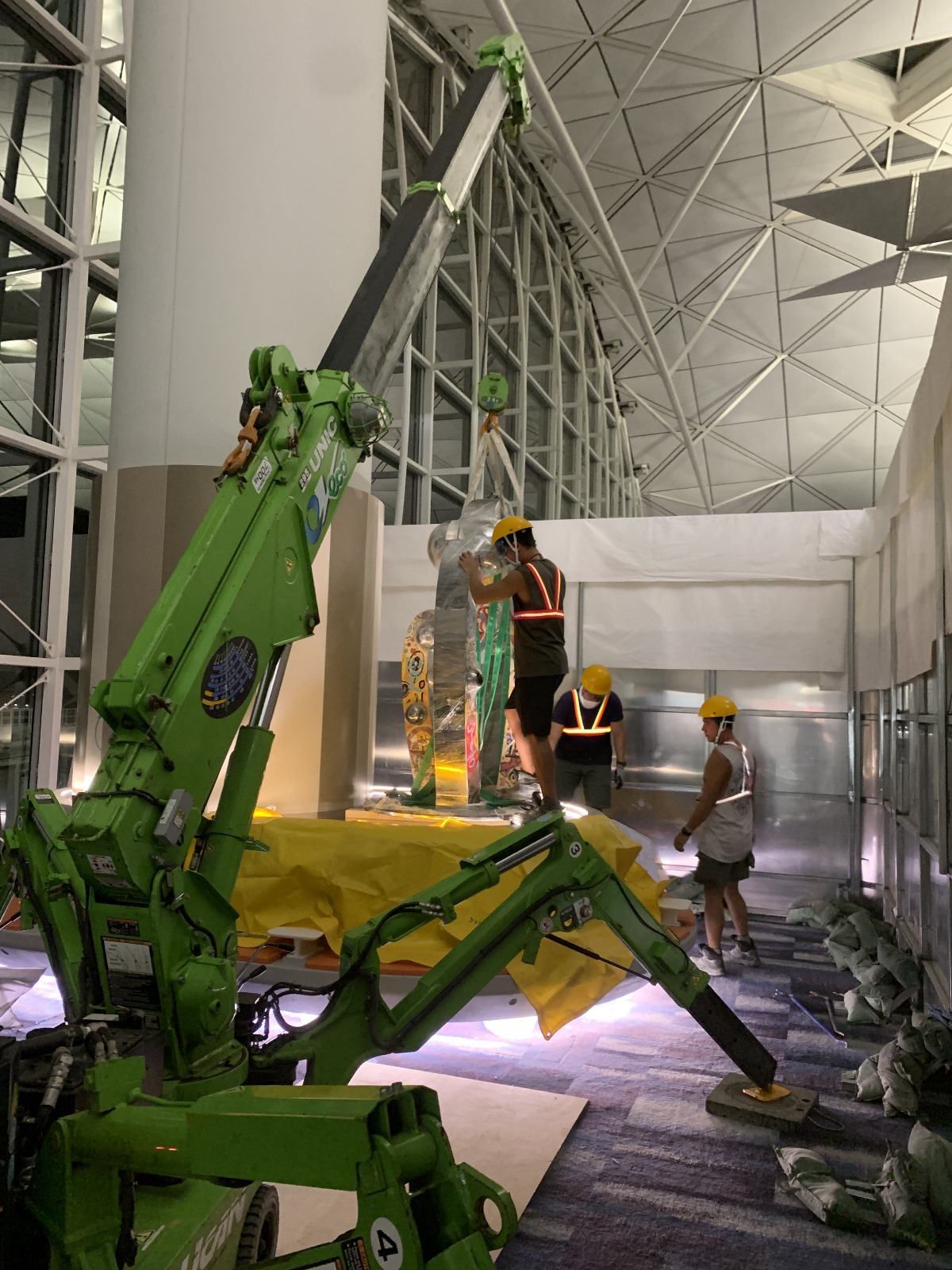 Metal sculpture installation